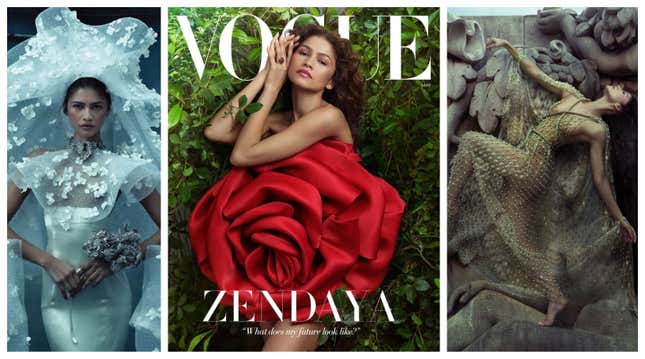 Image for article titled Zendaya's Vogue Covers and These 'Challengers' Press Tour Outfits Showcase Black Girl Magic