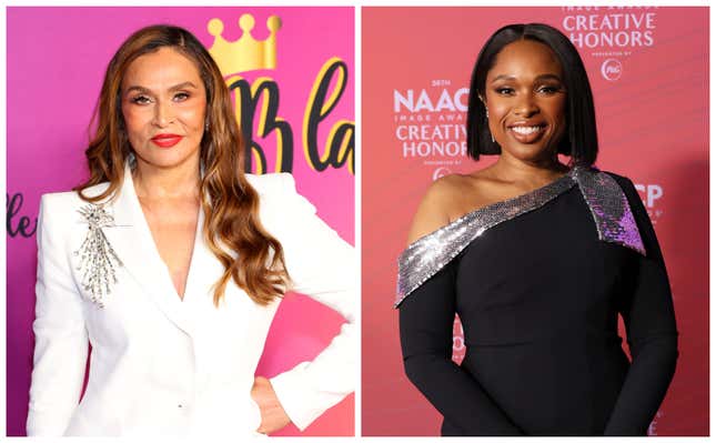 Tina Knowles, left; Jennifer Hudson.