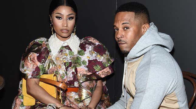  Nicki Minaj and Kenneth Petty attend the Marc Jacobs Fall 2020 runway show on February 12, 2020 in New York City.