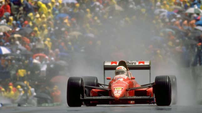 Andrea de Cesaris at the 1989 Canadian Grand Prix.