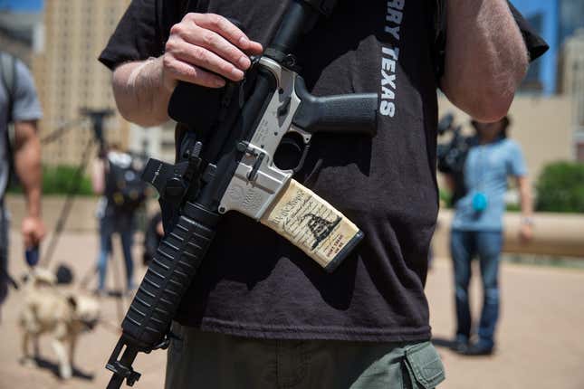 Image for article titled Black Lives Matter Houston Co-leads Protest Outside of NRA Convention