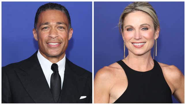 TJ Holmes, left; Amy Robach.