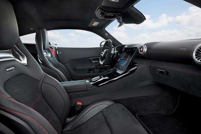 Interior of a grey 2025 Mercedes-AMG GT63 Pro