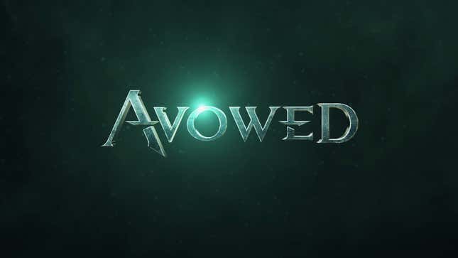 avowed logo on a green background - avowed at e3 2021