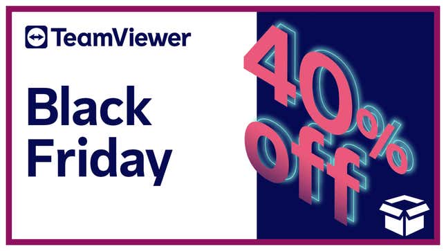 Remote work has never been easier, thanks to Team Viewer Remote. Save 40% during their Black Friday sale.