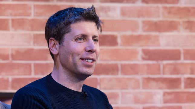 Sam Altman (CEO of OpenAI) during an interview with Bloomberg House, on the first day of the World Economic Forum.