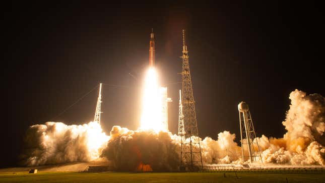 NASA’s Space Launch System launching in November 2022.