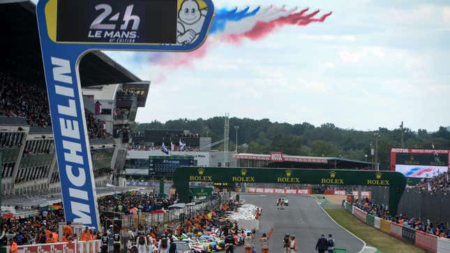 A flyover before the start of the 24 Hours of Le Mans