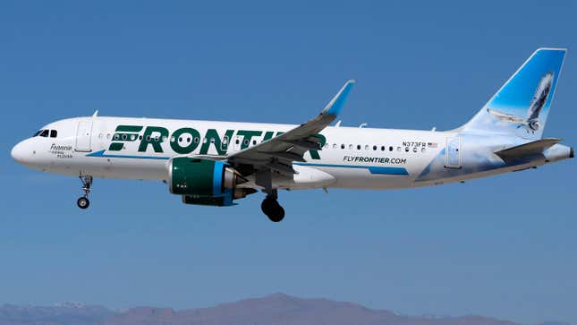 A Frontier Airlines plane