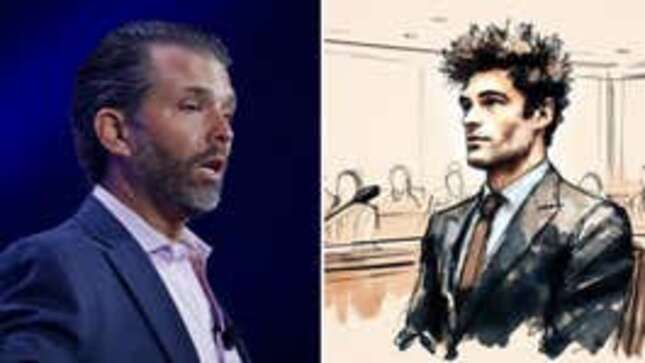 Don Jr. Asks Courtroom Artist to Make Him ‘Look Sexy’— Like Fake AI Sketch of Sam Bankman-Fried