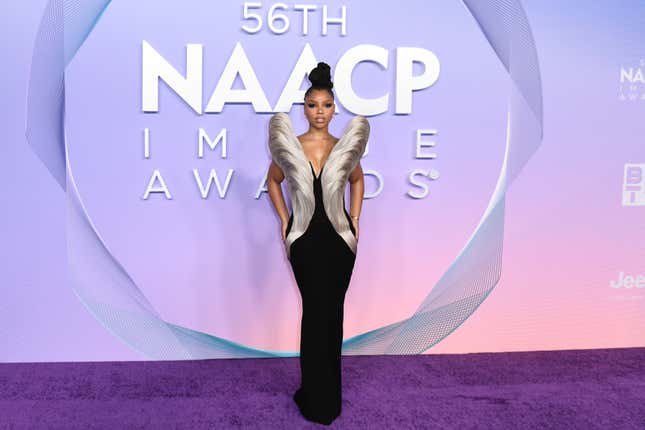 Chloe Bailey attends the 56th NAACP Image Awards at Pasadena Civic Auditorium on February 22, 2025 in Pasadena, California.