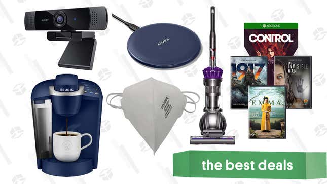 Image for article titled Wednesday&#39;s Best Deals: Aukey 1080p Webcam, Control for Xbox One, Keurig K-Classic Coffee Maker, Dyson Animal Upright Vacuum, N95 Masks, and More