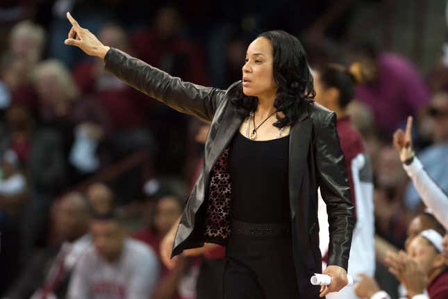 Head coach Dawn Staley of the South Carolina Gamecocks