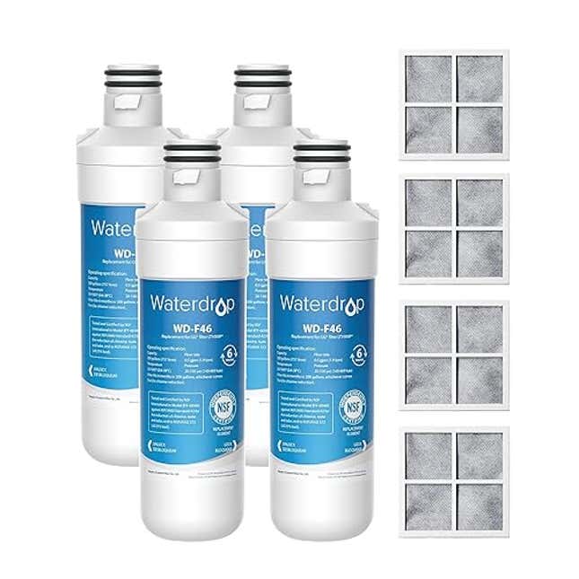 Waterdrop LT1000PC ADQ747935 Refrigerator Water Filter And Air Filter ...