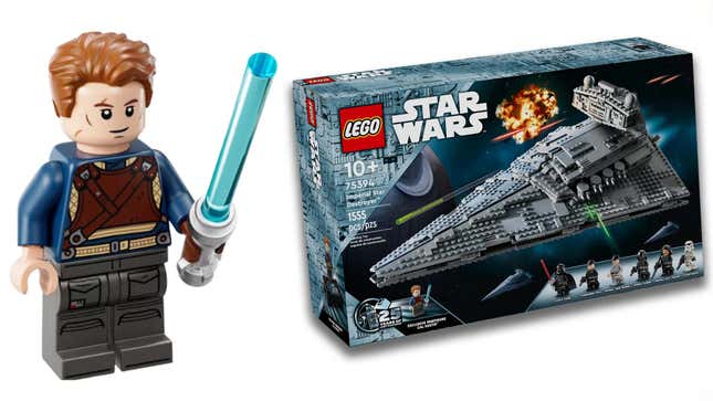 An image shows the new Cal minifig next to the upcoming Lego set. 