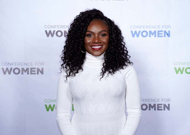 BOSTON, MASSACHUSETTS - NOVEMBER 30: Dr. Kizzmekia S. Corbett poses for a photo during 2022 Massachusetts Conference For Women at Boston Convention Center on November 30, 2022 in Boston, Massachusetts.