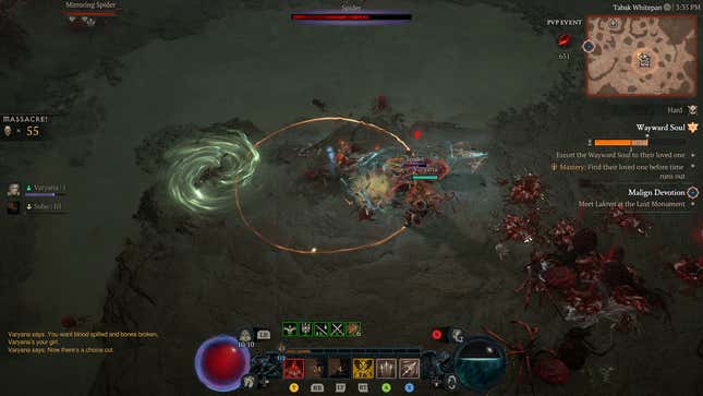 Necromancer gameplay in Diablo IV Vessel of Hatred