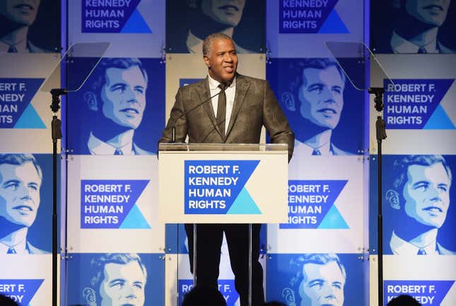 NEW YORK, NY - DECEMBER 13: Robert Smith speaks onstage during Robert F. Kennedy Human Rights Hosts Annual Ripple Of Hope Awards Dinner on December 13, 2017 in New York City.