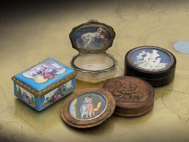German snuff boxes from the mid-18th century.