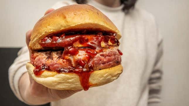 Burger with tomato jam