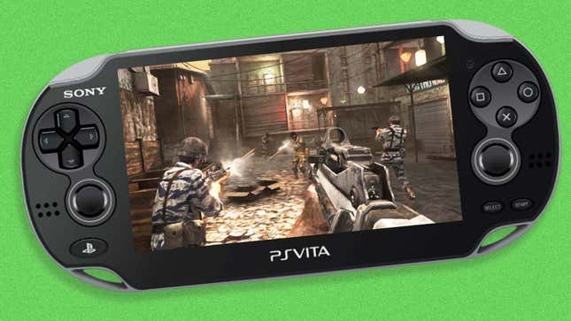 An image shows a PS Vita with Call of Duty on it. 