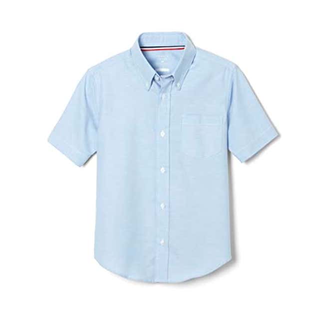 French Toast Boys' Big Short Sleeve Oxford Dress Shirt (Standard ...