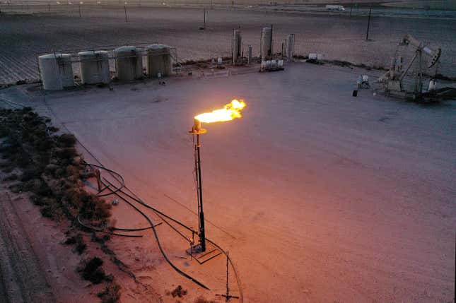 The Permian Basin oil field in Stanton, Texas.