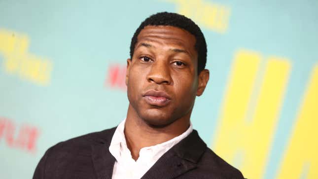 Jonathan Majors attends the Los Angeles premiere of “The Harder They Fall” on October 13, 2021 in Los Angeles, California.
