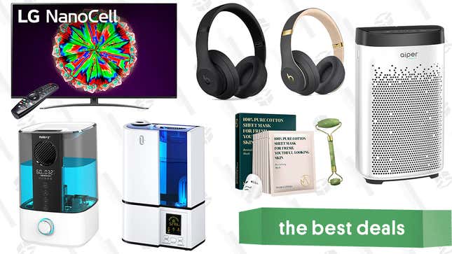 Image for article titled Saturday&#39;s Best Deals: LG NanoCell 65-Inch Smart 4K TV, Aiper HEPA Air Purifier, Beats3 Wireless Headphones, Soothing K-Beauty Products, Top-Fill Humidifier, and More