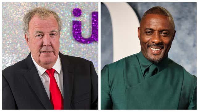 British journalist Jeremy Clarkson, left; Idris Elba.