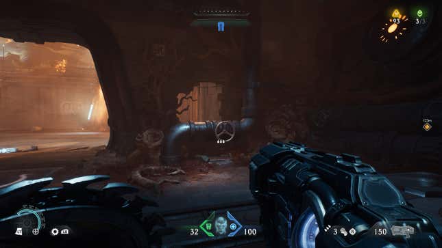 The player looks at a key location.