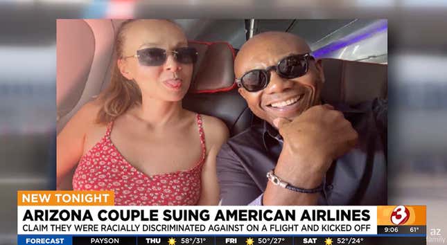 Image for article titled OMG! Black Man Claims American Airlines Accused Him of Sex Trafficking His Own Wife