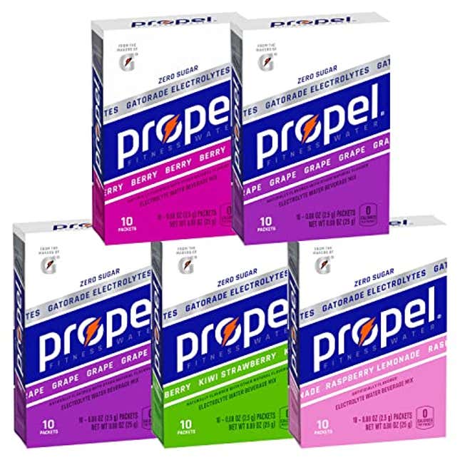 Image for article titled Propel Powder Packets 4 Flavor Variety Pack With Electrolytes, Now 22% Off