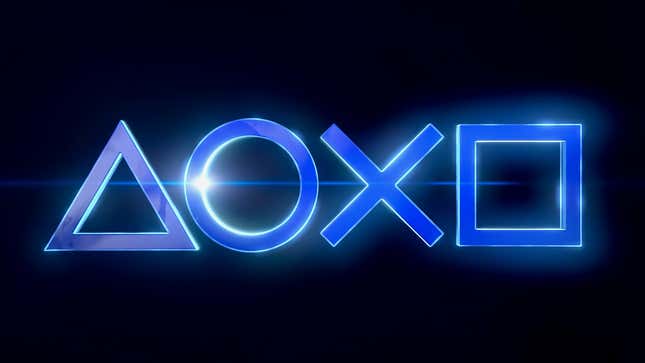 Playstation symbols are displayed against a black background.