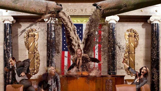Image for article titled Heroic Broken Sewage Pipe Floods Congress With Human Waste