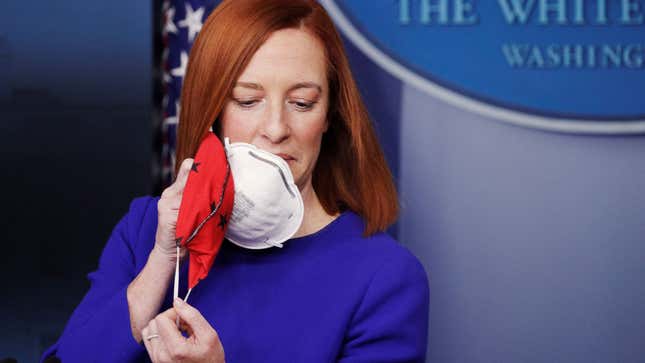 Jen Psaki arrives to speak in the James S Brady Press Briefing Room at the White House, after the inauguration of Joe Biden as the 46th President of the United States