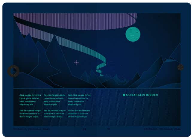 The Norwegian passport shows the Northern lights under a black light.