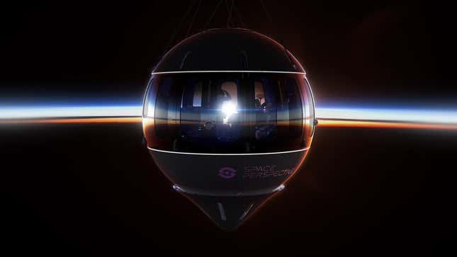 Conceptual view showing the front of the capsule during sunrise. 