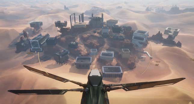 Boxes appear over resource nodes in the deep desert.