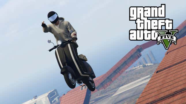 <i>GTA V</i> Player Pulls Off Absurd Stunts With A Vespa Bike