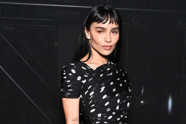 Zoe Kravitz attends the Saint Laurent Womenswear Spring/Summer 2024 show as part of Paris Fashion Week on September 26, 2023 in Paris, France.