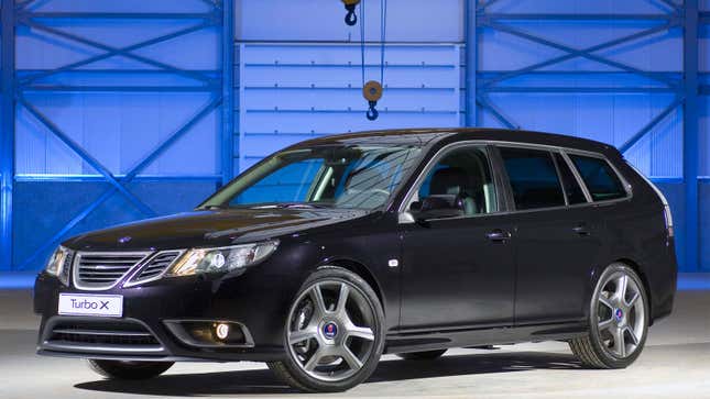 A photo of a Saab 9-3 Turbo X wagon from 2008. 