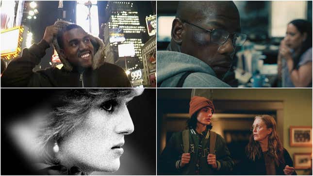 Clockwise from upper left: jeen-yuhs: A Kanye Trilogy, 892, The Princess, When You Finish Saving The World (Photos: Courtesy of Sundance Film Festival)
