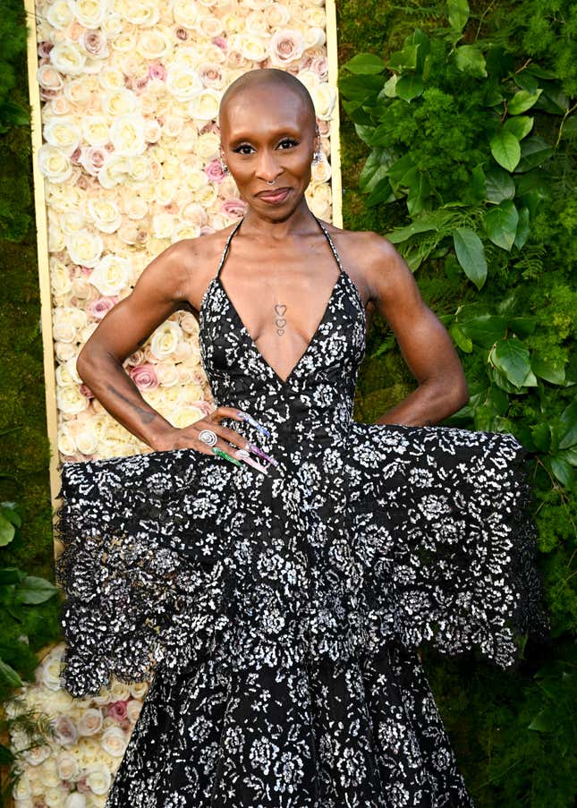 Cynthia Erivo during the 82nd Annual Golden Globes held at The Beverly Hilton on January 05, 2025 in Beverly Hills, California.