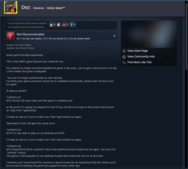 Image for article titled Stellar Blade, As Told By Steam Reviews