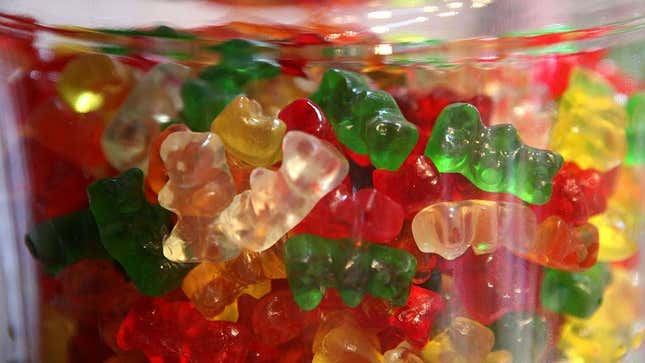 a container of gummi bears