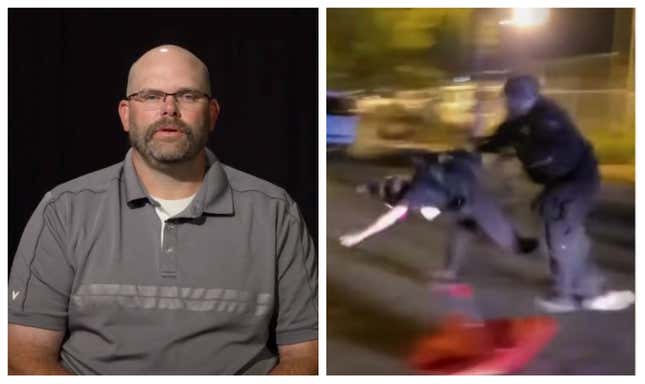 Image for article titled Portland Officer in Viral BLM Protest Beating Issues an Apology