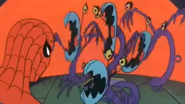 Spider-Man faces plant people in classic 1967 animated series