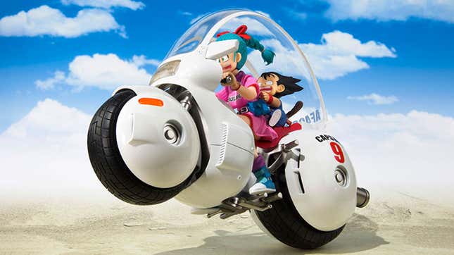 A model of Bulma's high-tech motorbike from Dragon Ball