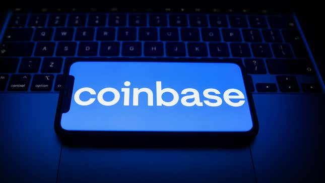 Image for article titled Coinbase Accounts Sink to Zero in Outage as Bitcoin Price Soars